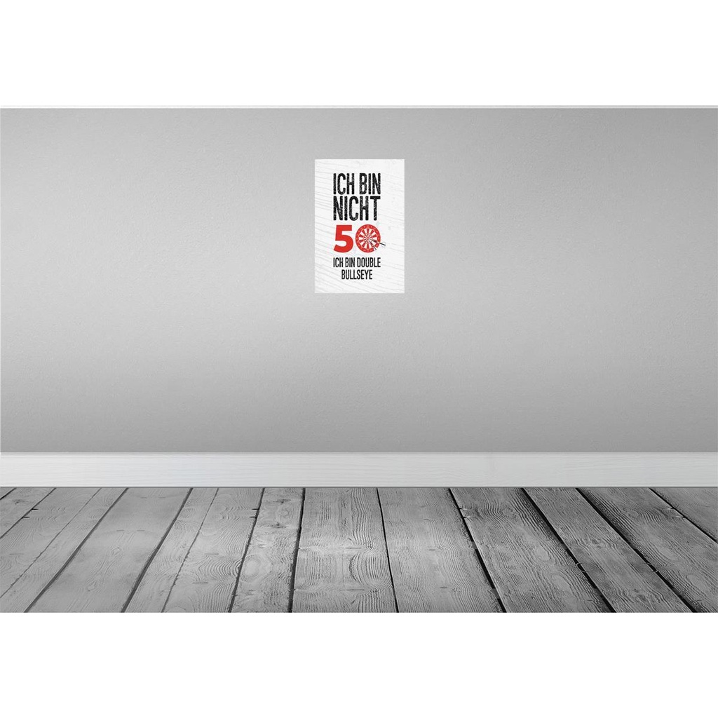 [LA-132508-H] Holzschild 30x20 cm Dart bin nicht 50 Double Bullseye Bild 2