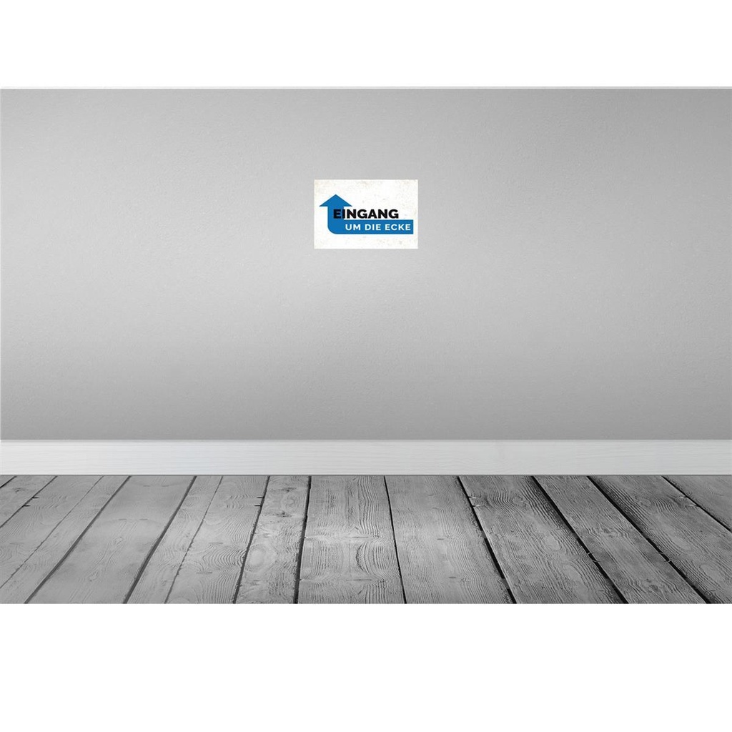 [LA-132510-H] Holzschild 20x30 cm Hinweis Eingang um die Ecke Bild 2