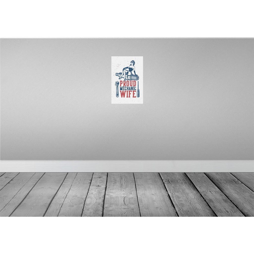 [LA-132526] Blechschild 30x20 cm Pinup Proud mechanic wife Bild 2