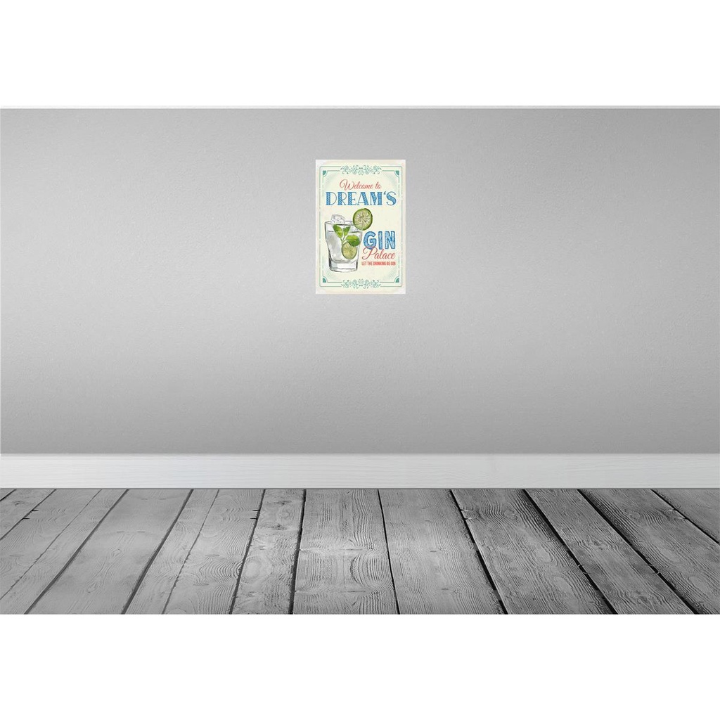 [LA-132535-H] Holzschild 30x20 cm Welcome to dream´s Gin Palace Bild 2