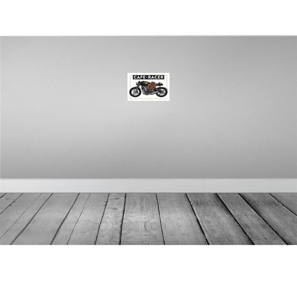 [LA-132541-H] Holzschild 20x30 cm Motorcycle Cafe Racer Motorrad Bild 2
