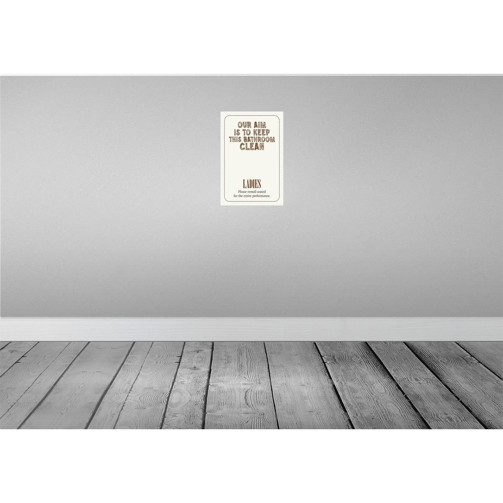 [LA-132548] Blechschild 30x20 cm Keep this bathroom clean Bild 2