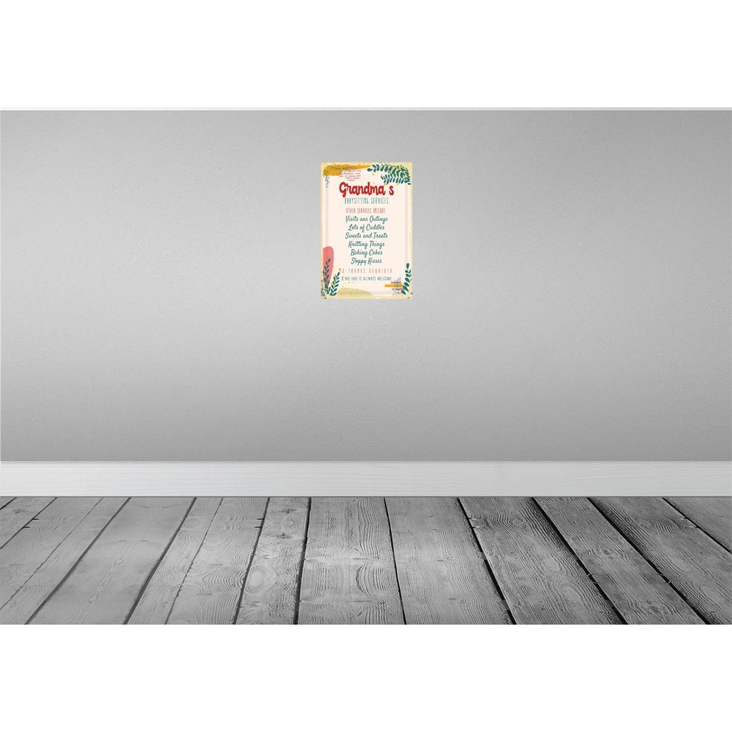 [LA-132549] Blechschild 30x20 cm Grandma´s Babysitting services Bild 2