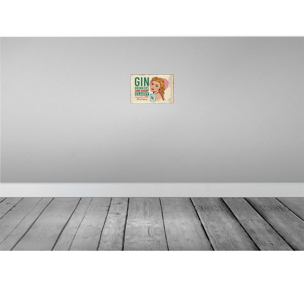 [LA-132551-H] Holzschild 20x30 cm Gin Drinkers are sassy classy Bild 2
