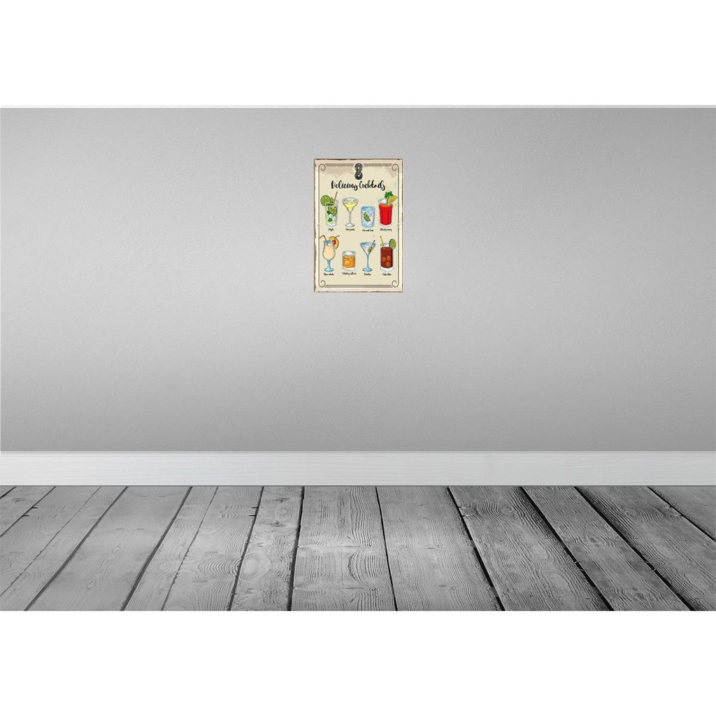 [LA-132552] Blechschild 30x20 cm Cocktails Mojito Martini Margarita Bild 2
