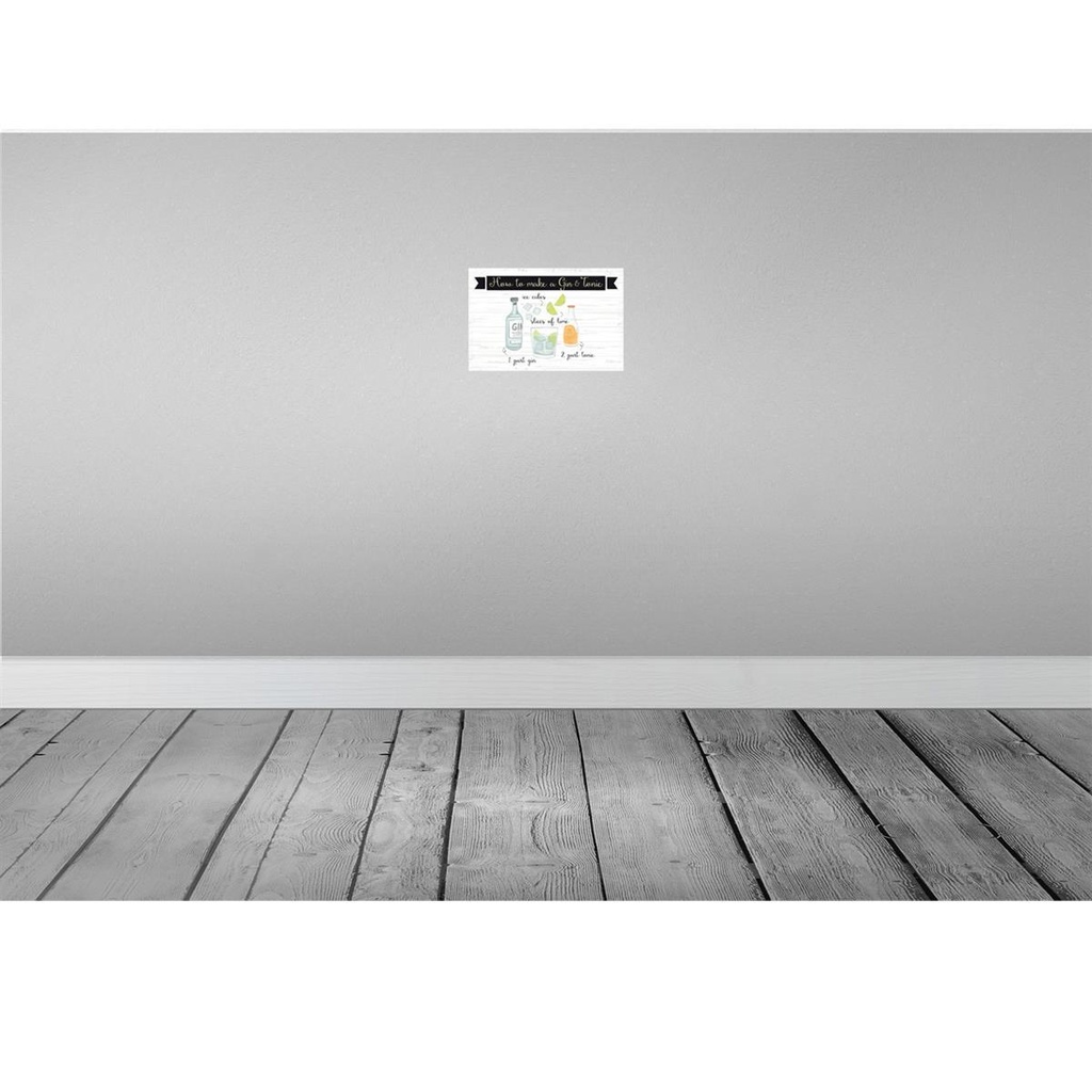 [LA-132558-H] Holzschild 20x30 cm How to make a Gin & Tonic Bild 2