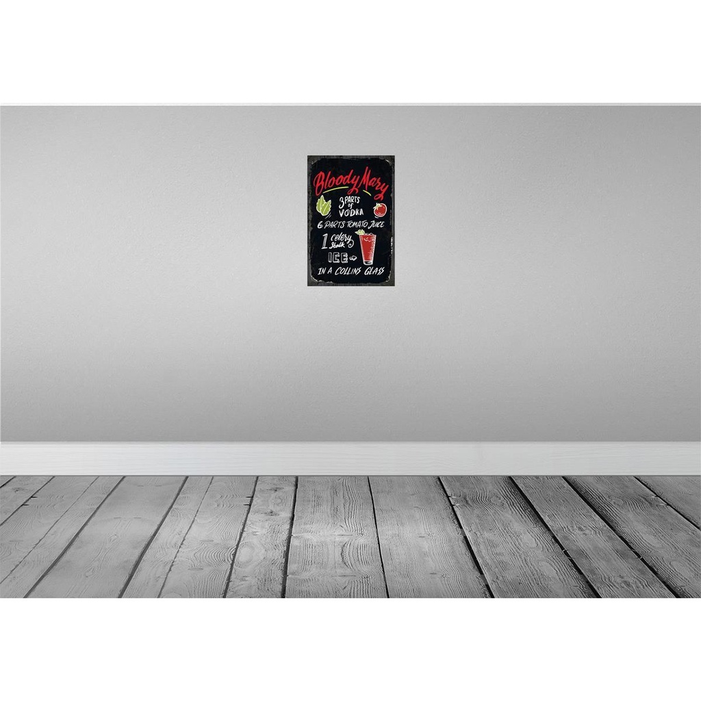 [LA-132575] Blechschild 30x20 cm Bloody Mary Cocktail Recipe Bild 2