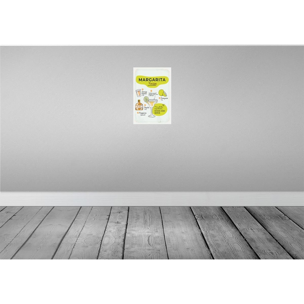 [LA-132584-H] Holzschild 30x20 cm Margarita Recipe orange lime Bild 2