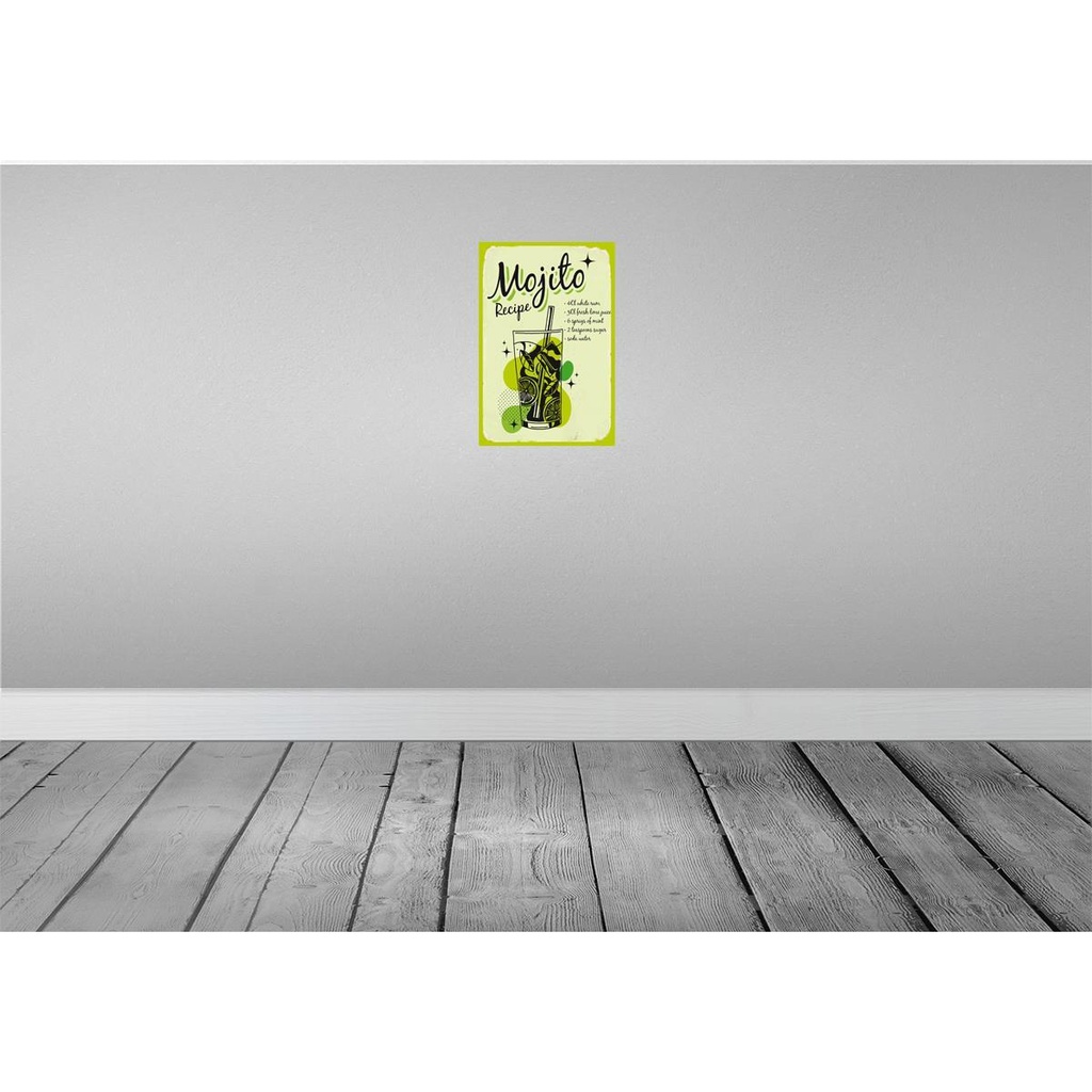 [LA-132587] Blechschild 30x20 cm Mojito Cocktail Recipe drink Bild 2