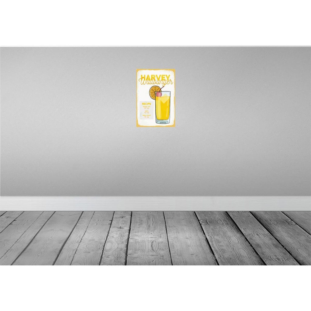 [LA-132604] Blechschild 30x20 cm Harvey Wallbanger Cocktail Recipe Bild 2