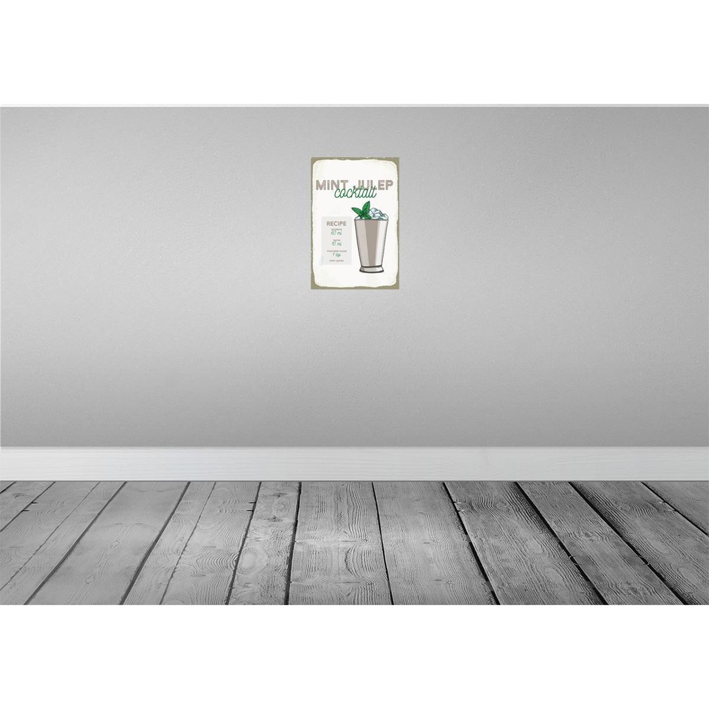 [LA-132605] Blechschild 30x20 cm Mint Julep Cocktail Recipe Bild 2
