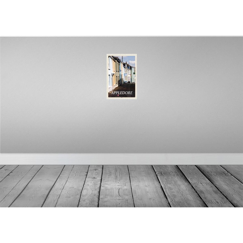 [LA-132636] Blechschild 30x20 cm England Appledore Town Street Bildmotiv Reisemotiv Abenteuer Reisen Urlaub Bild 2