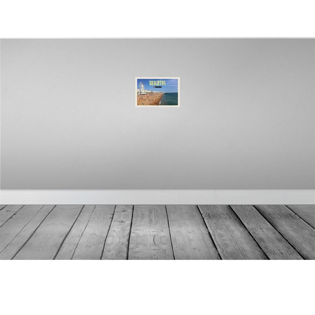 [LA-132637] Blechschild 20x30 cm United Kingdom Brighton Beach Bildmotiv Reisemotiv Abenteuer Reisen Urlaub Bild 2