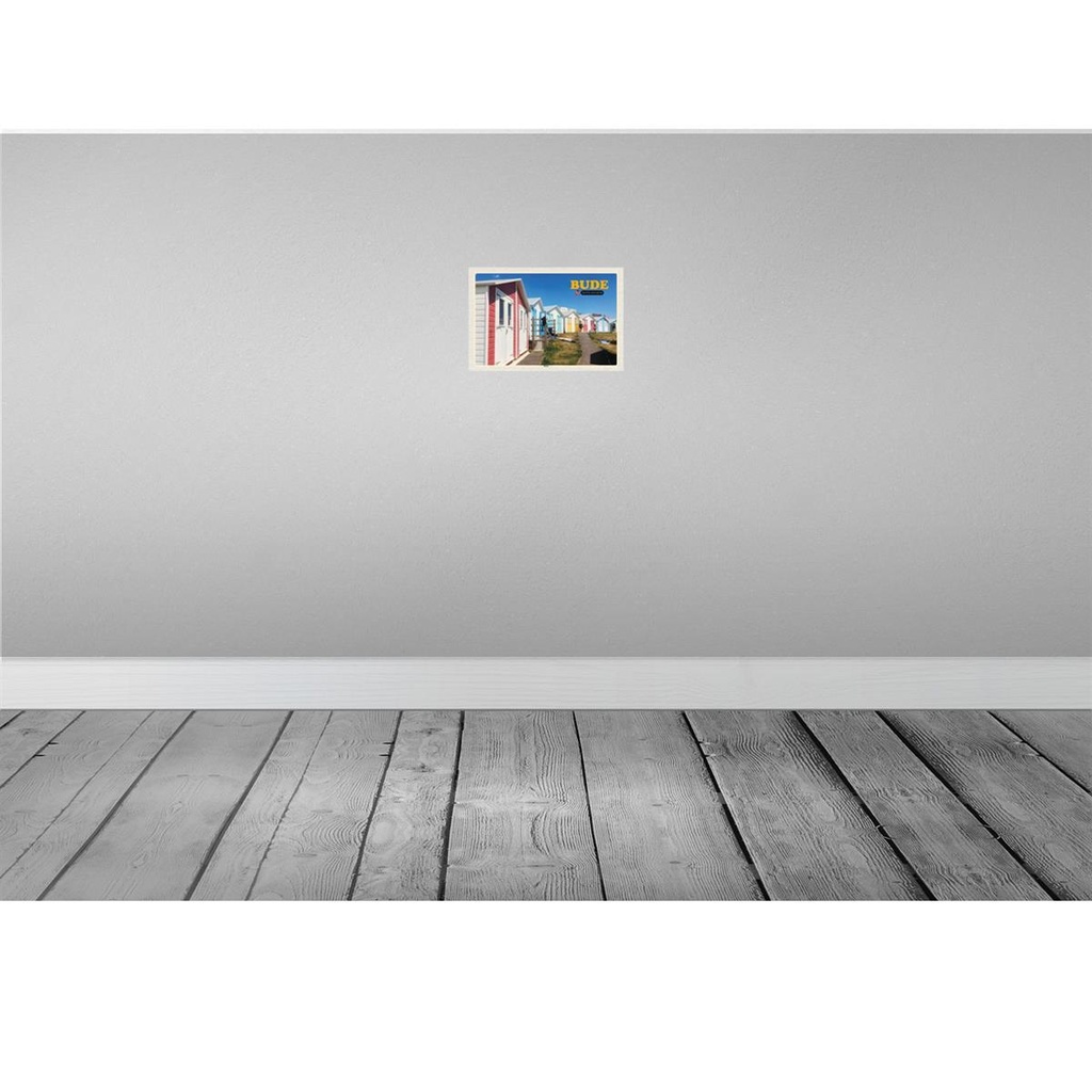 [LA-132638-H] Holzschild 20x30 cm United Kingdom Bude Beach Bildmotiv Reisemotiv Abenteuer Reisen Bild 2