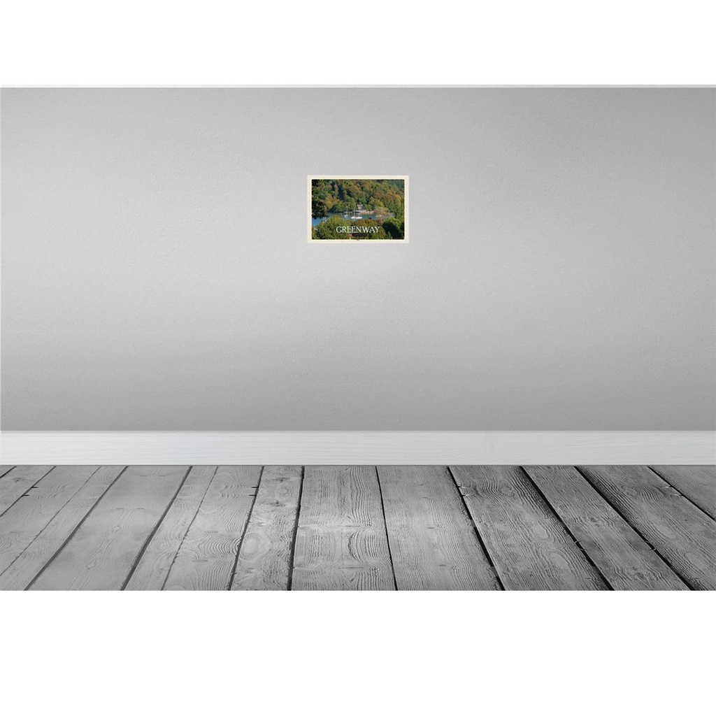 [LA-132645-H] Holzschild 20x30 cm Greenway River UK England Bildmotiv Reisemotiv Abenteuer Reisen Bild 2