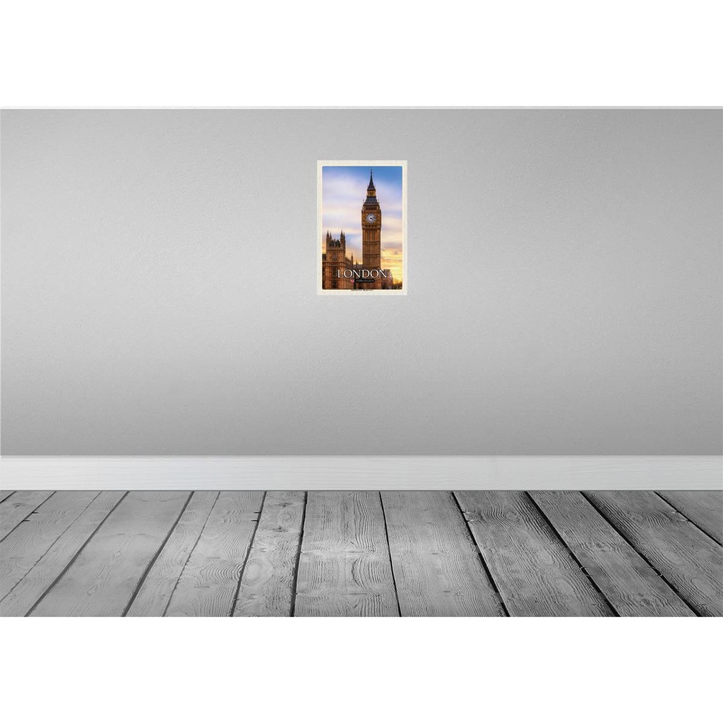 [LA-132654-H] Holzschild 30x20 cm London Elizabeth Tower Big Ben Bildmotiv Reisemotiv Abenteuer Reisen Bild 2