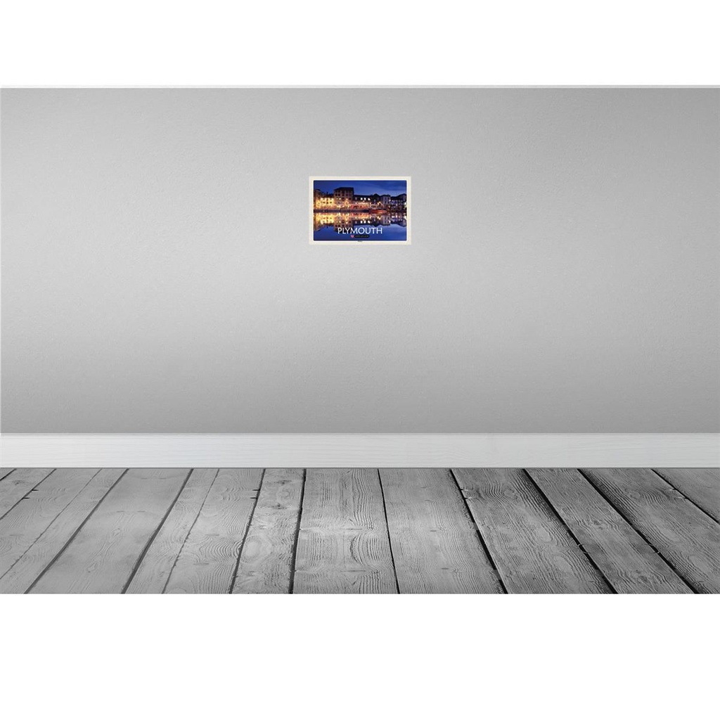 [LA-132686-H] Holzschild 20x30 cm Plymouth Harbour England UK Bildmotiv Reisemotiv Abenteuer Reisen Bild 2