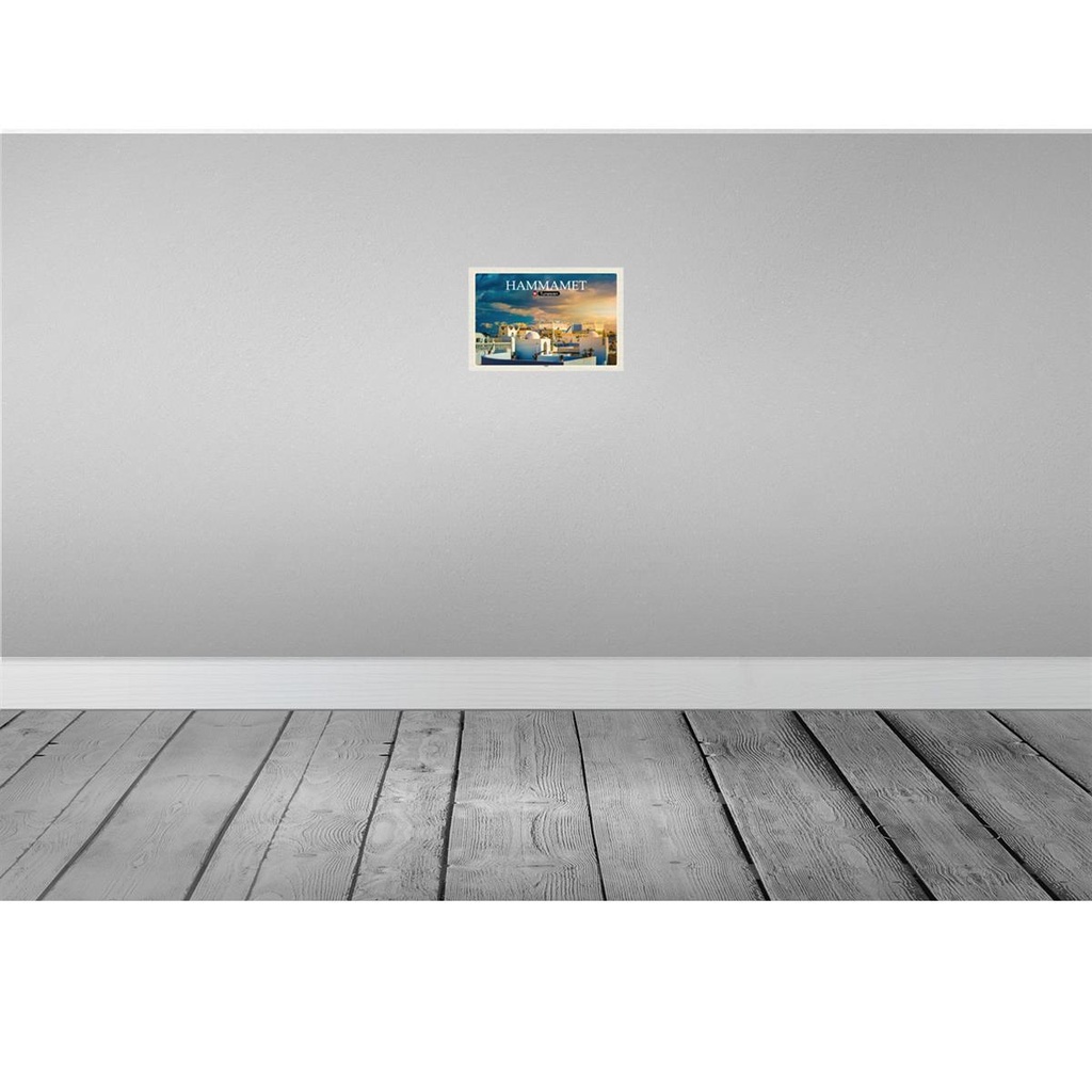 [LA-132692-H] Holzschild 20x30 cm Hammamet Tunesien Sonne Bildmotiv Reisemotiv Abenteuer Reisen Bild 2