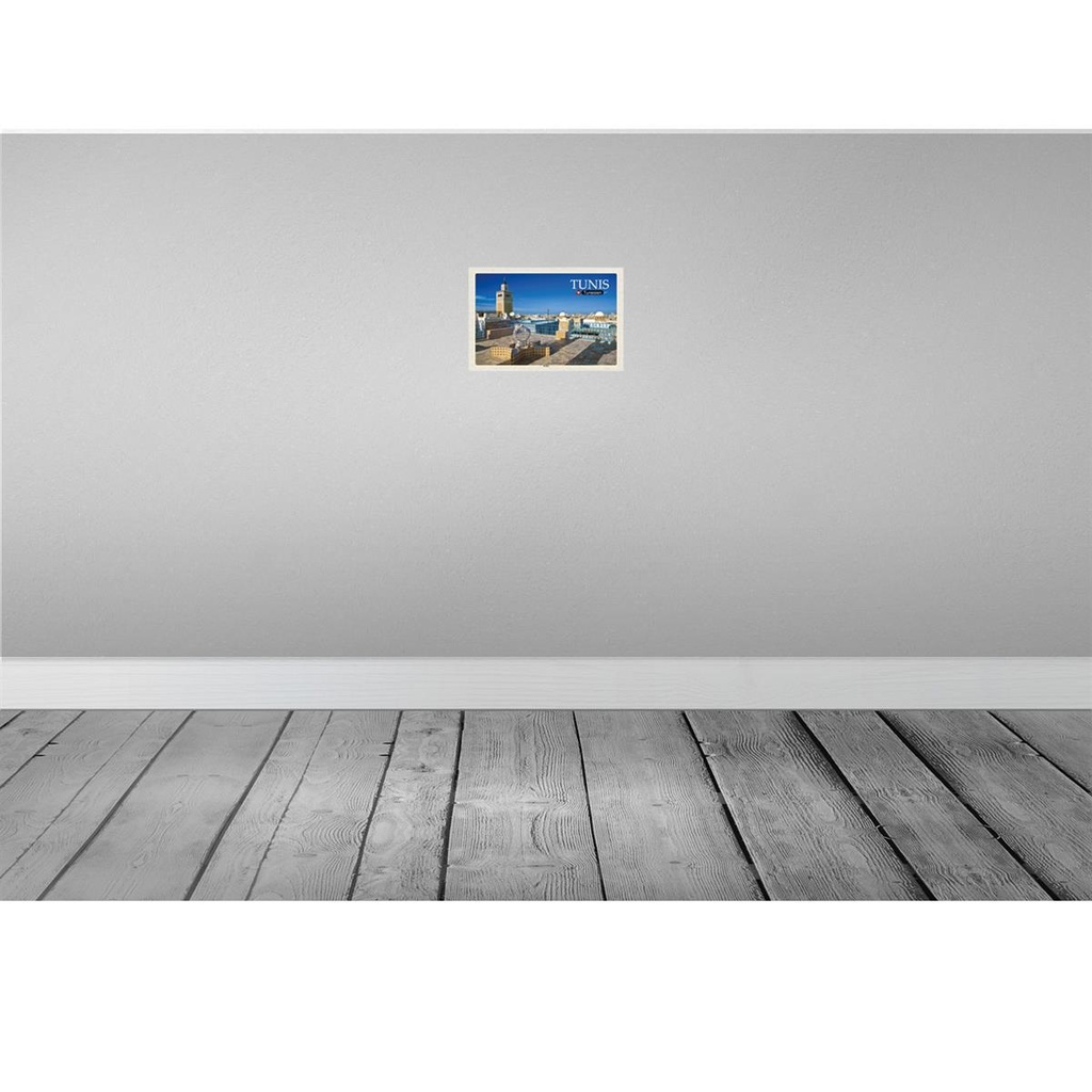 [LA-132695-H] Holzschild 20x30 cm Tunis Tunesien Medina Moschee Bildmotiv Reisemotiv Abenteuer Reisen Bild 2
