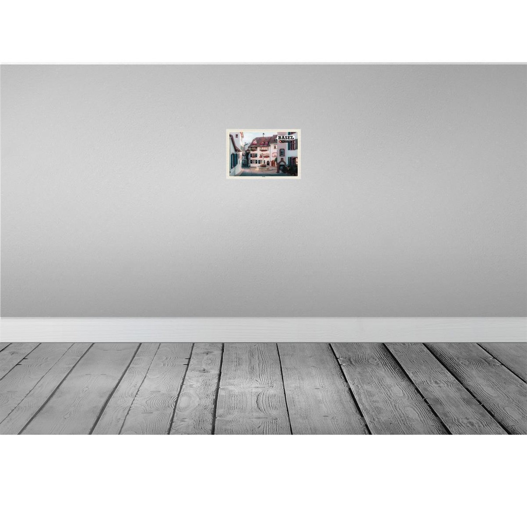 [LA-132696] Blechschild 20x30 cm Basel Schweiz Altstadt Bildmotiv Reisemotiv Abenteuer Reisen Urlaub Bild 2
