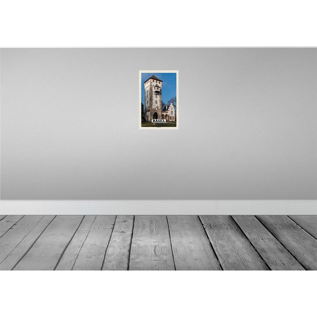[LA-132701] Blechschild 30x20 cm Basel Schweiz St. Alban-Tor Bildmotiv Reisemotiv Abenteuer Reisen Urlaub Bild 2