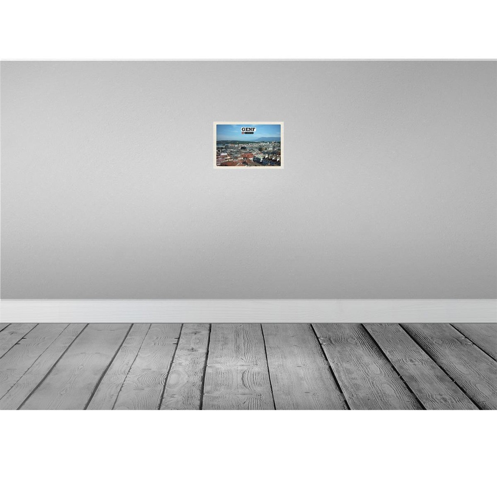 [LA-132708] Blechschild 20x30 cm Schweiz Genf Eaux-Vives Bildmotiv Reisemotiv Abenteuer Reisen Urlaub Bild 2
