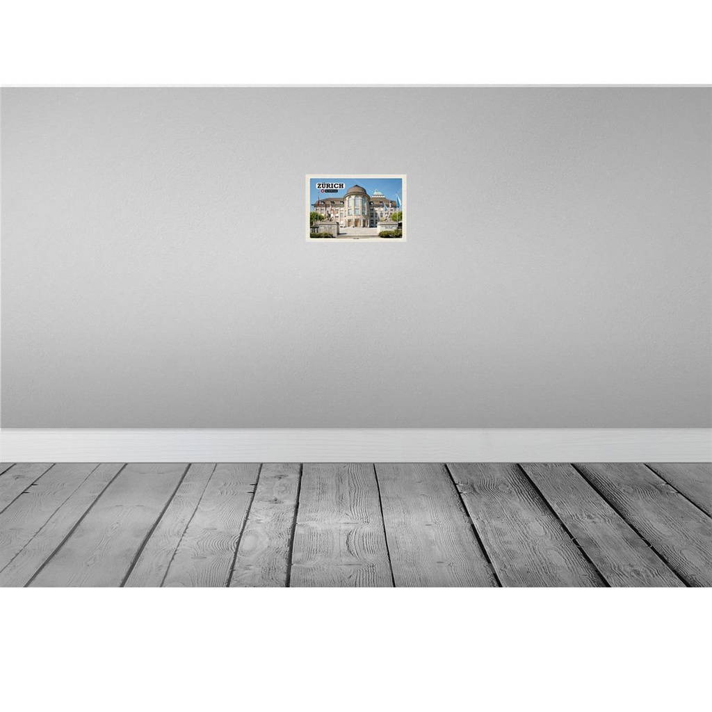 [LA-132717-H] Holzschild 20x30 cm Zürich Schweiz Universität Zentrum Bildmotiv Reisemotiv Abenteuer Reisen Bild 2