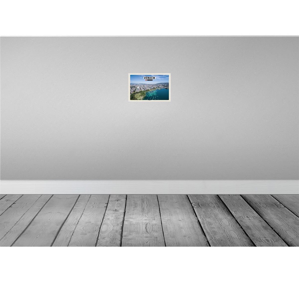 [LA-132718] Blechschild 20x30 cm Zürich Schweiz Zürichsee Boote Bildmotiv Reisemotiv Abenteuer Reisen Urlaub Bild 2