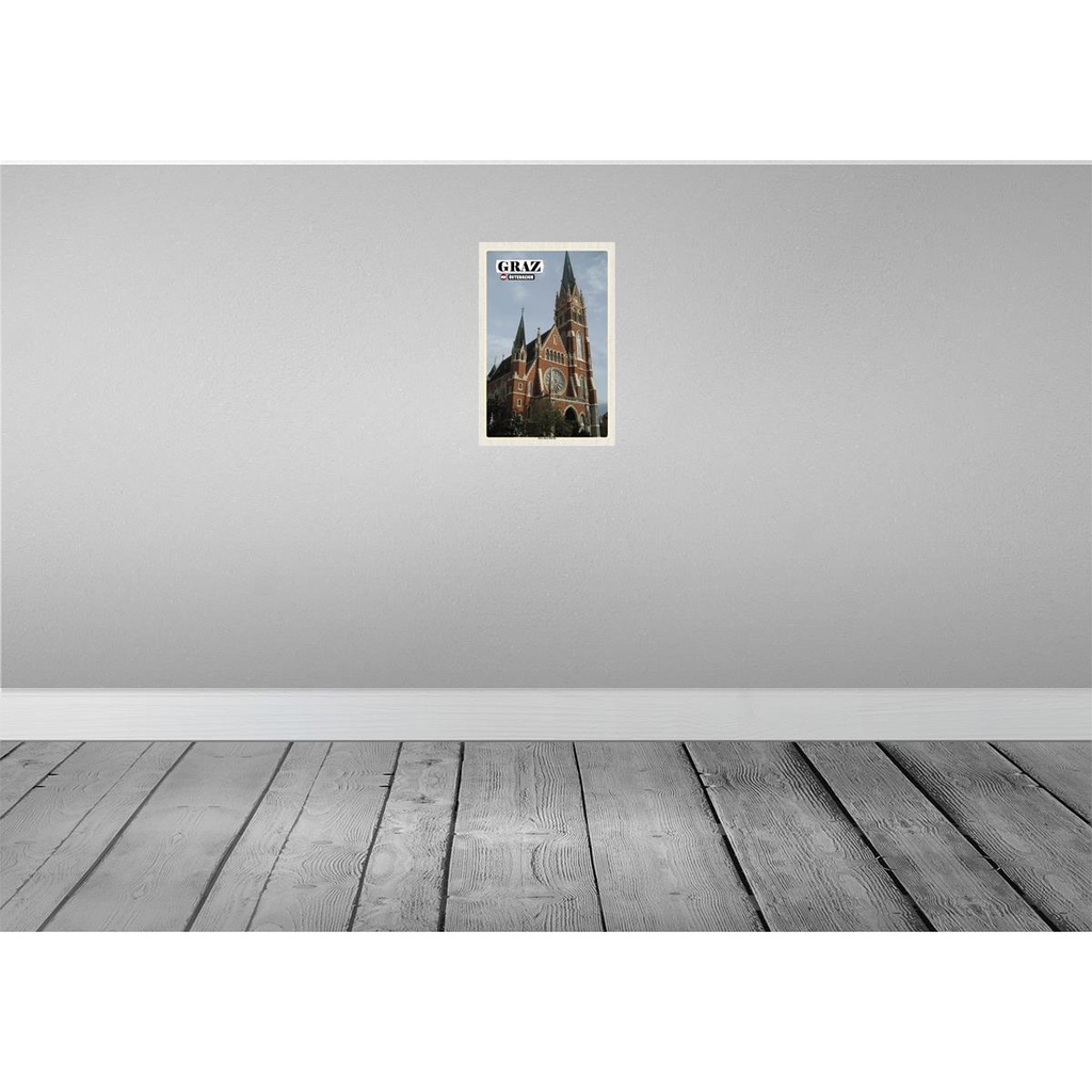[LA-132720] Blechschild 30x20 cm Graz Österreich Herz-Jesu-Kirche Bildmotiv Reisemotiv Abenteuer Reisen Urlaub Bild 2