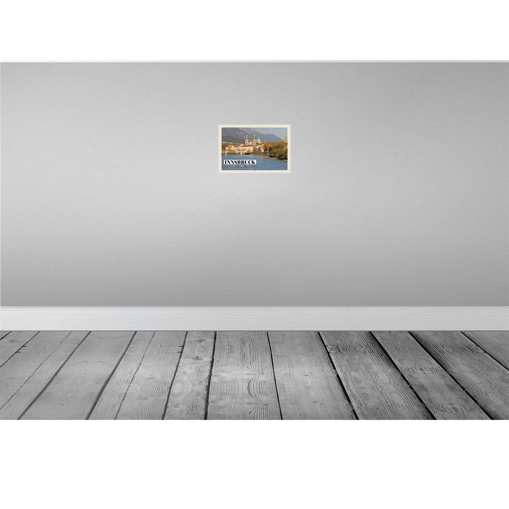 [LA-132725-H] Holzschild 20x30 cm Innsbruck Österreich Inn Fluss Bildmotiv Reisemotiv Abenteuer Reisen Bild 2