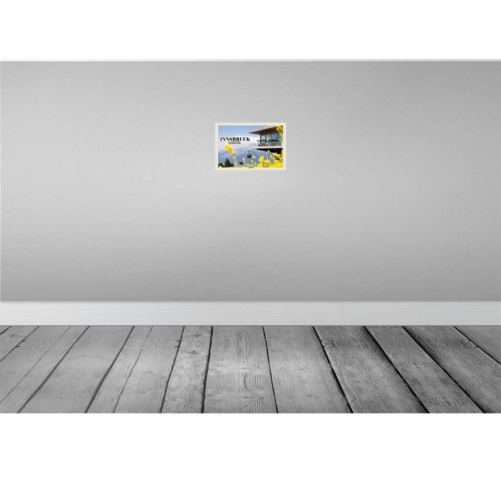 [LA-132727-H] Holzschild 20x30 cm Innsbruck Österreich Patscherkofel Bildmotiv Reisemotiv Abenteuer Reisen Bild 2