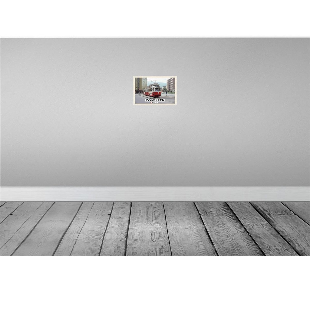 [LA-132728-H] Holzschild 20x30 cm Innsbruck Östereich Pradl Stadt Bild 2