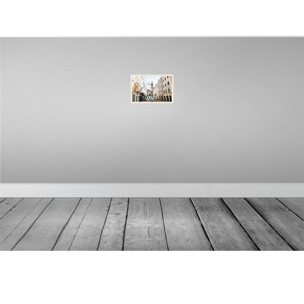 [LA-132729-H] Holzschild 20x30 cm Linz Österreich Altstadt Kirche Bildmotiv Reisemotiv Abenteuer Reisen Bild 2