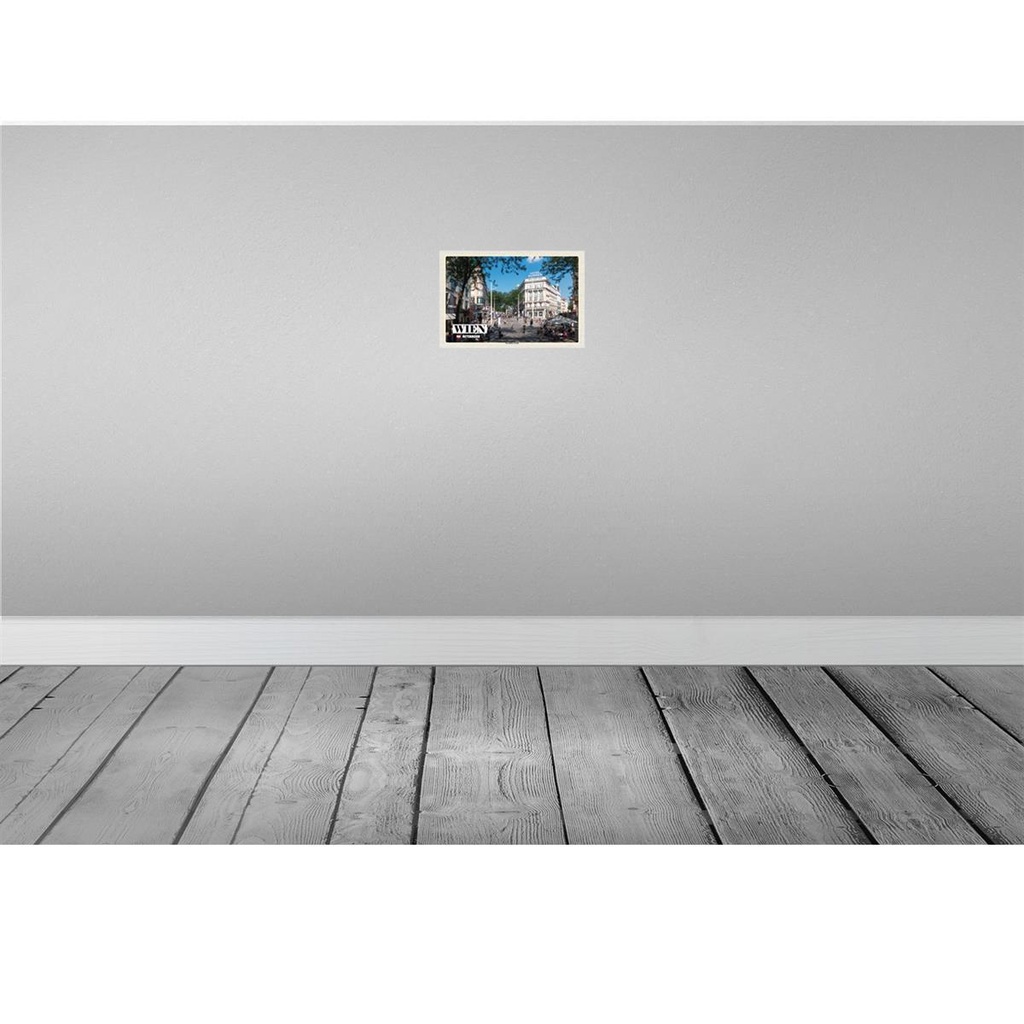 [LA-132745-H] Holzschild 20x30 cm Wien Österreich Mariahilfer Straße Bildmotiv Reisemotiv Abenteuer Reisen Bild 2