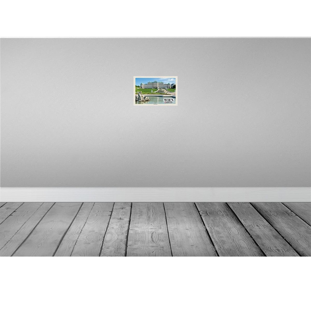 [LA-132747-H] Holzschild 20x30 cm Wien Österreich Schloss Belvedere Bildmotiv Reisemotiv Abenteuer Reisen Bild 2
