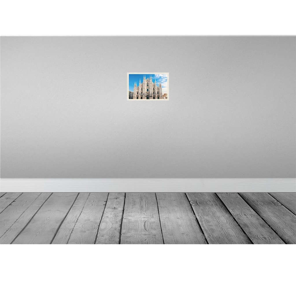 [LA-132753-H] Holzschild 20x30 cm Italien Mailand Mailänder Dom Bildmotiv Reisemotiv Abenteuer Reisen Bild 2