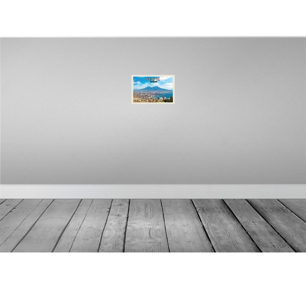 [LA-132755-H] Holzschild 20x30 cm Neapel Italien Vesuv Bildmotiv Reisemotiv Abenteuer Reisen Bild 2