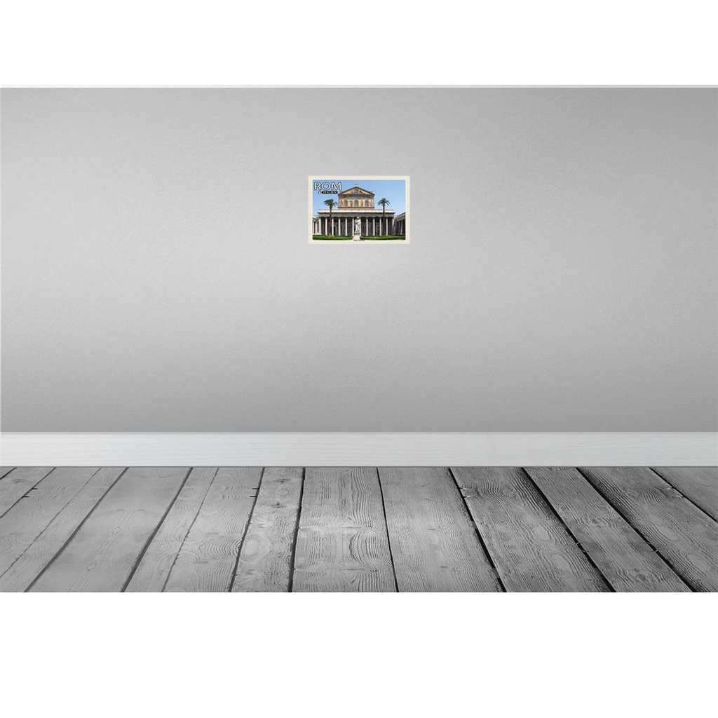 [LA-132758-H] Holzschild 20x30 cm Rom Italien Basilika Sankt Paul Bildmotiv Reisemotiv Abenteuer Reisen Bild 2