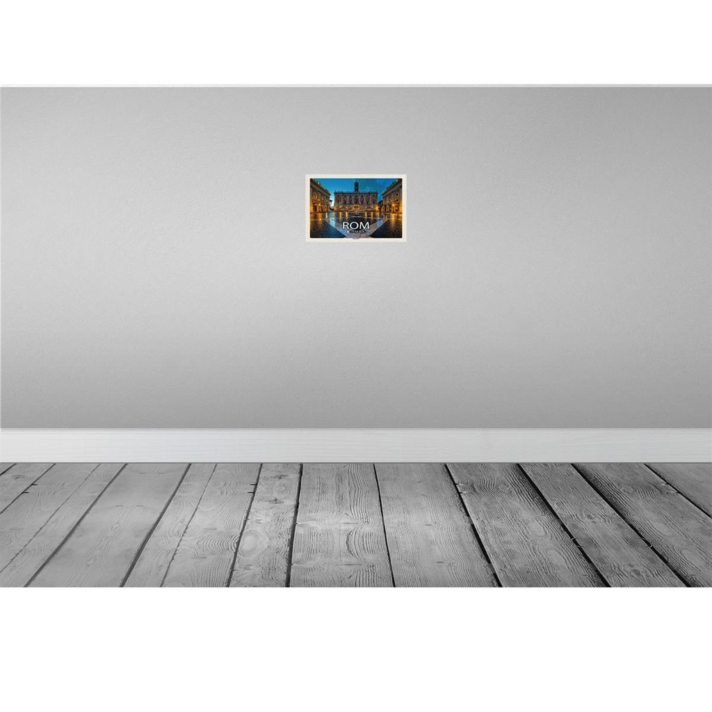 [LA-132770-H] Holzschild 20x30 cm Rom Italien Kapitolsplatz Architektur Bildmotiv Reisemotiv Abenteuer Reisen Bild 2