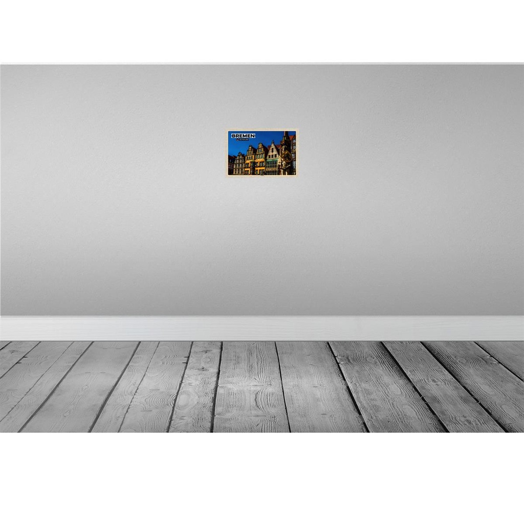 [LA-132785-H] Holzschild 20x30 cm Bremen Deutschland Altstadt Bildmotiv Reisemotiv Abenteuer Reisen Bild 2