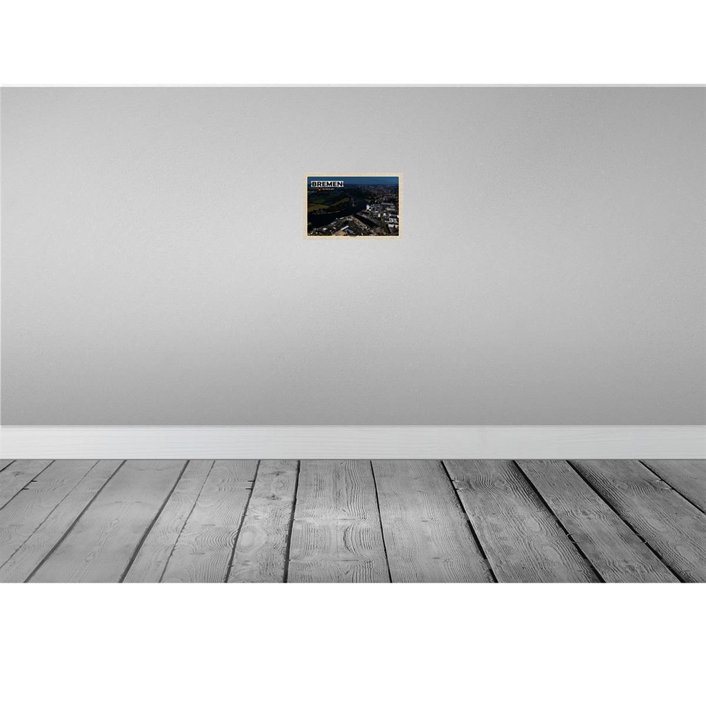 [LA-132791-H] Holzschild 20x30 cm Bremen Deutschland Hemelingen Bildmotiv Reisemotiv Abenteuer Reisen Bild 2