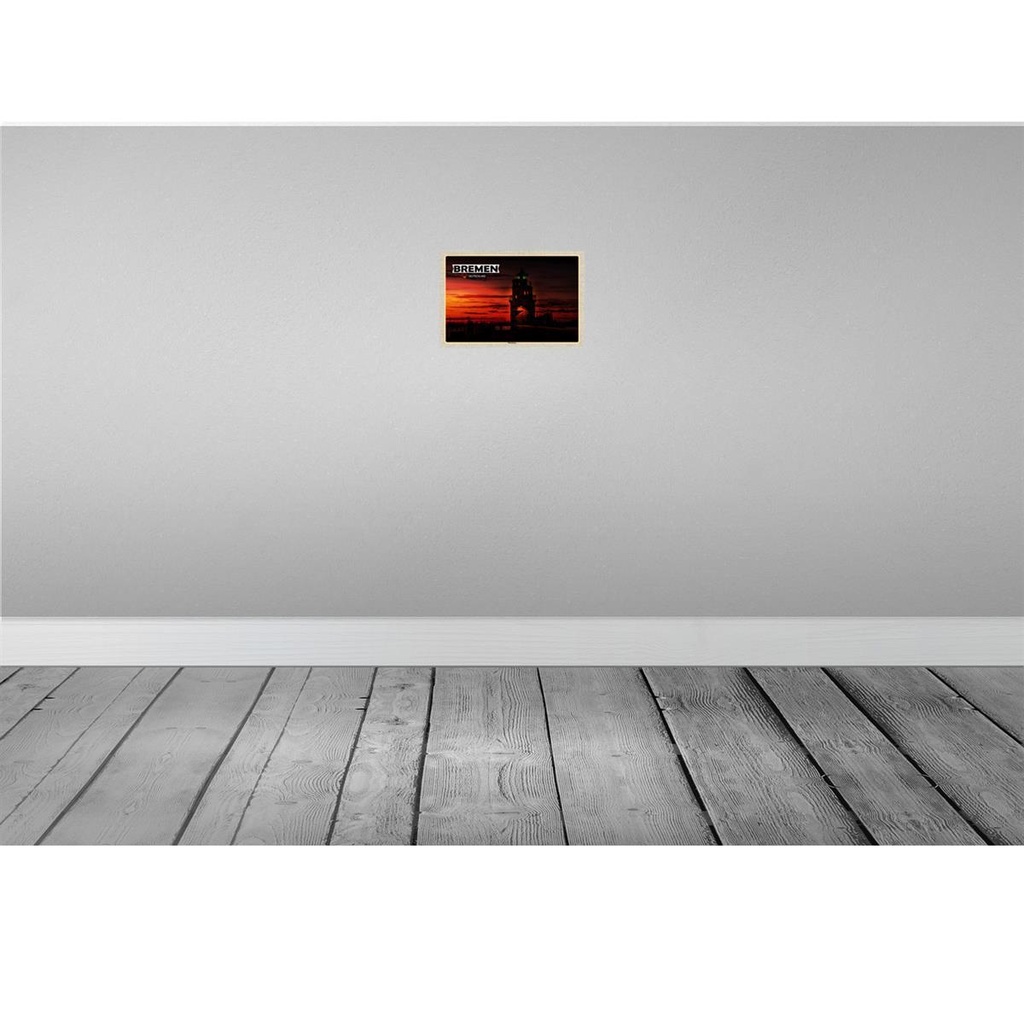[LA-132792] Blechschild 20x30 cm Bremen Deutschland Molenfeuer Bildmotiv Reisemotiv Abenteuer Reisen Urlaub Bild 2