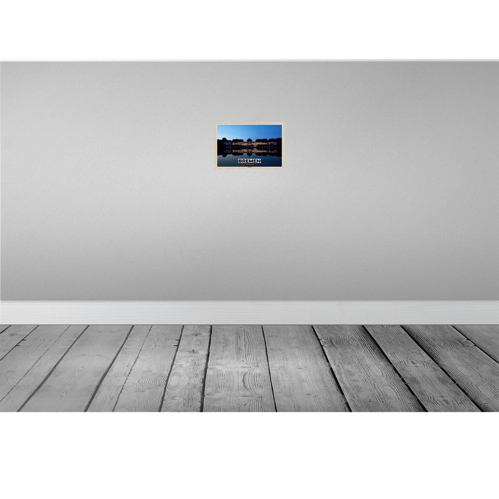 [LA-132794-H] Holzschild 20x30 cm Bremen Deutschland Parkhotel Bildmotiv Reisemotiv Abenteuer Reisen Bild 2