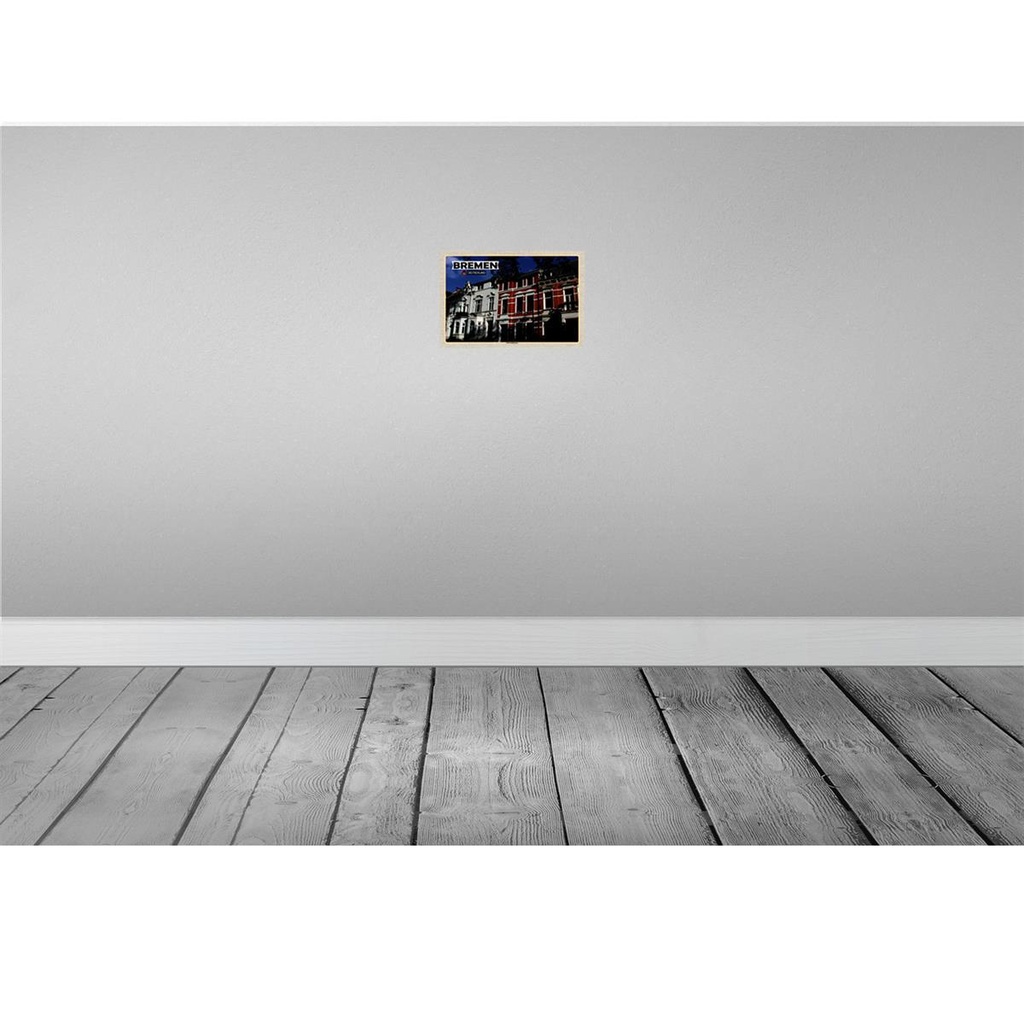 [LA-132796-H] Holzschild 20x30 cm Bremen Deutschland Schwachhausen Bildmotiv Reisemotiv Abenteuer Reisen Bild 2