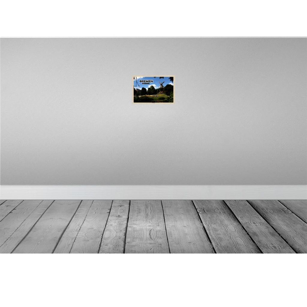 [LA-132798-H] Holzschild 20x30 cm Bremen Deutschland Überseestadt Bildmotiv Reisemotiv Abenteuer Reisen Bild 2