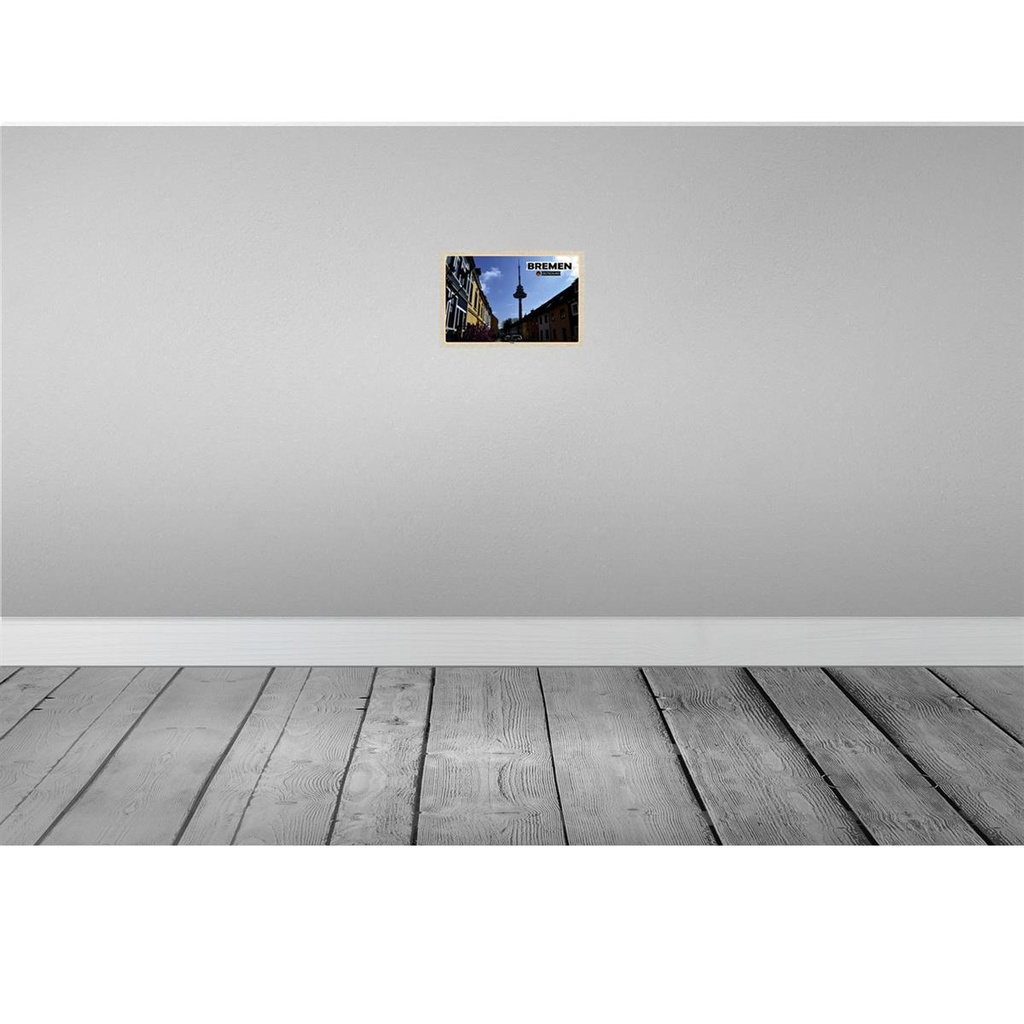 [LA-132799-H] Holzschild 20x30 cm Bremen Deutschland Wallanlagen Bildmotiv Reisemotiv Abenteuer Reisen Bild 2