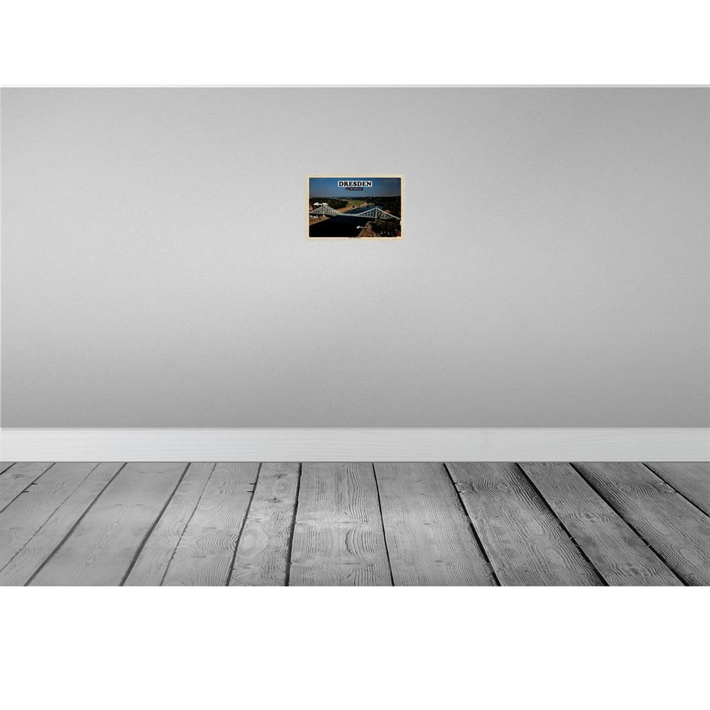 [LA-132806] Blechschild 20x30 cm Dresden Brücke Blaues Wunder Bildmotiv Reisemotiv Abenteuer Reisen Urlaub Bild 2