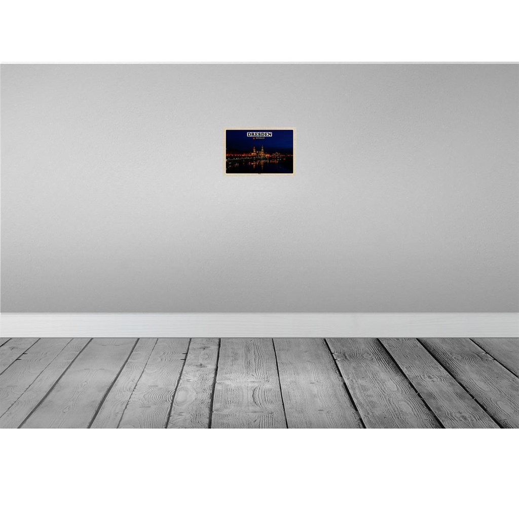 [LA-132808] Blechschild 20x30 cm Dresden Deutschland Elbufer Bildmotiv Reisemotiv Abenteuer Reisen Urlaub Bild 2