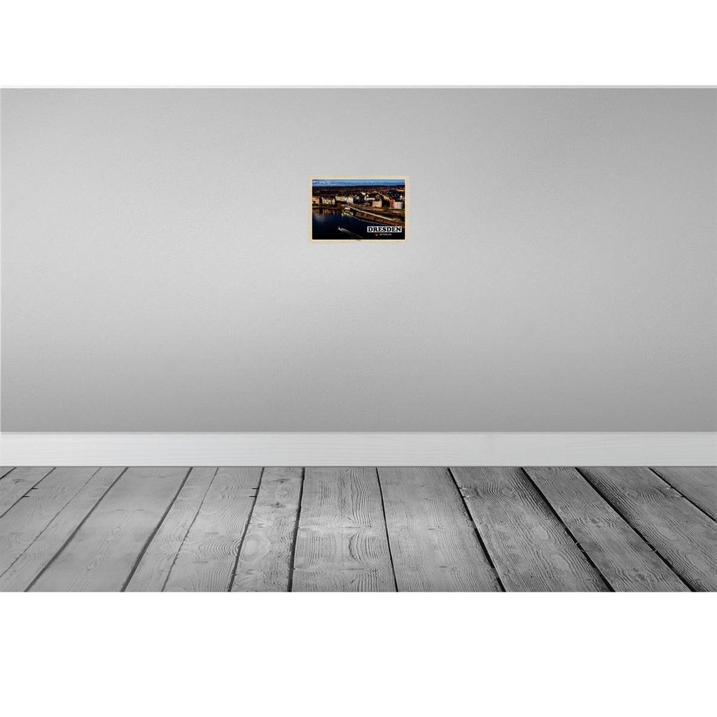 [LA-132815-H] Holzschild 20x30 cm Dresden Deutschland Pieschen Bildmotiv Reisemotiv Abenteuer Reisen Bild 2