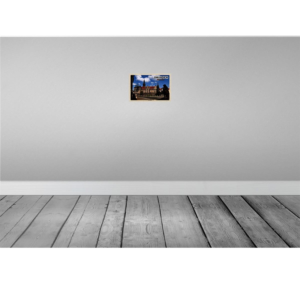 [LA-132817-H] Holzschild 20x30 cm Dresden Residenzhaus Skulptur Bildmotiv Reisemotiv Abenteuer Reisen Bild 2